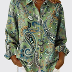 Joanna™ | Paisley Print Button-Up Blouse