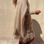 Stylish Dolman Sleeves Pocketed Tassel Sweater
