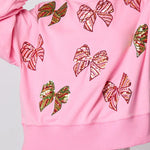 Christmas Bow Sequin Loose Casual Long Sleeve Sweatshirt