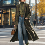Retro Plaid Long Tweed Coat
