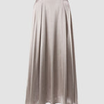 Elegant High Waist Satin Long Skirts