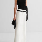 Solid Color Split-Back Skirts Bottoms