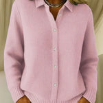 Zofia| Textured Knit Button-Up Cardigan