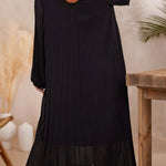 Cotton and Linen Patchwork Loose Maxi Dress