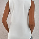 Loose Sleeveless Split-Joint V-Neck Blouses Vest Top
