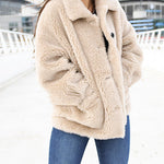 Lapel Plus Velvet Thick Jacket Wool Teddy Bear Coat