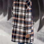 Nadorine Casual Plaid Long Sleeve Flannel Coat Button Down Fall Jacket Shacket