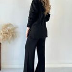 Women's Two Piece Sets Casual Loose Knitted Long Sleeve Sweater + Wide Leg Pants