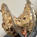 Streamer Sequin Chain Underarm Bag