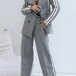 Easy Street Sporty Patchwork Button Up Lapel Hooded Blazer