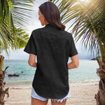 Short Sleeve Blouses Lightweight Loose Top - Nadorine (Us Only)