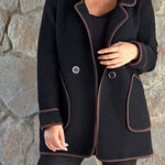 Temperament Suit Collar Double-Sided Wool Jacket