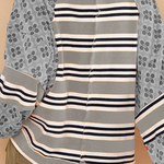 Casual Striped Print Flowers Contrast O Neck Hoodies