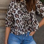 IVETTE LEOPARD BLOUSE