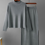 Nadorine Women's Casual Loose Fashion Long Skirt Two-piece Set
