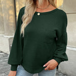 Nadorine Long Sleeve Backless Hollow Knit Sweater for Women Casual Work Office Loose Fit 2026 | Under