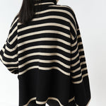 Women's Striped Turtleneck Sweater