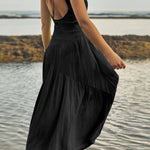 FEMININE FRILLS SMOCKED MAXI DRESS