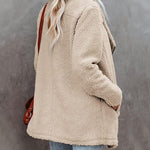 Nadorine Casual Fleece Fuzzy Coats Faux Shearling Shaggy Jacket