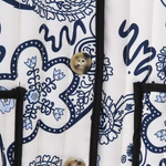 Printed Casual Quilted Cotton Jacket