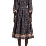 Mandarin Collar Midi Dress