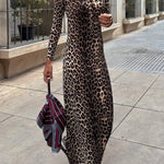 Virginia Leopard Print Long Dress