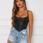 Nadorine Corset Bralette Push Up Crop Top