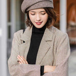 Personality Striped&Plaid Beret Hat