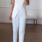 Fashion Commuter Irregular Vest & Pants Two-piece Set