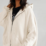 Nadorine Women's Cardigan Zipper Sweater Loungewear Outerwear Hoodie Long Jacket