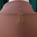 Loose See-Through Long Sleeves Asymmetric Solid Color High-Neck T-Shirts Tops