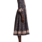 Mandarin Collar Midi Dress