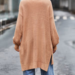 Open Front Knitted Long Cardigan Long Sleeve Casual Lightweight Knitted Cardigans Outerwear