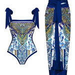 One Piece Swimsuit Chiffon Skirt Two-piece set