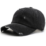 Fashion Retro Ripped Washed Distressed Denim Baseball Cap