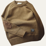 The Briarwood Men’s Oversized Knit Sweater with Elbow Patches