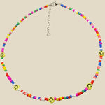 Sally Rainbow Millet Beads Pearl Necklace Set
