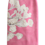 Margovil High Rise Color Block Floral Print Pencil Midi Skirt
