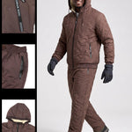 KZZ Men's Quilted Hooded Thermal Set