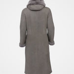 Sheepskin Reversible Hooded Long Coat