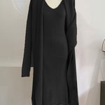 Nadorine Women's Casual Knitted Cardigan And Sweater Dress Two-Piece Set