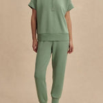 Sheridan Half-Zip Neck Short Sleeve Sweatshirt and Elastic Waist Pocket Jogger Set