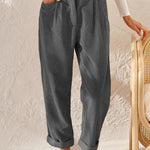 women's corduroy loose straight trousers