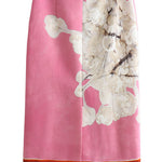 Margovil High Rise Color Block Floral Print Pencil Midi Skirt