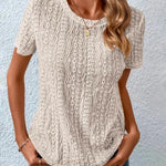 Nadorine Women's Casual Loose Fit Short Sleeve T-shirts Blouse
