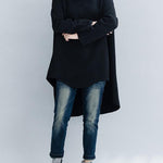 Loose Turtleneck Cropped Sweatshirt