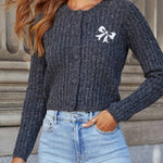 Shes The One Bow Detail Cardigan