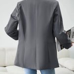 Nadorine Casual Blazers Double Breasted Long Sleeve Work Office Blazer Jacket