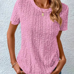 Nadorine Women's Casual Loose Fit Short Sleeve T-shirts Blouse