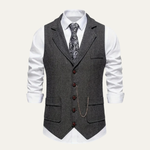 The Glendale Men’s Classic Tailored Tweed Waistcoat Gilet